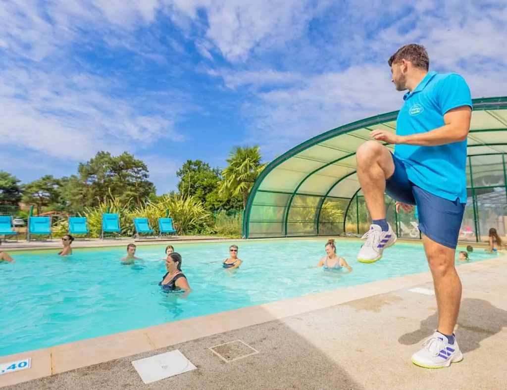 Animations aquagym piscine Camping Paradis La Bretonnière